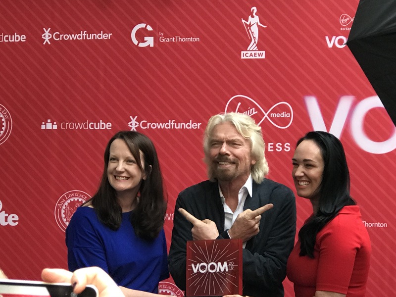 Richard Branson with Voom winners