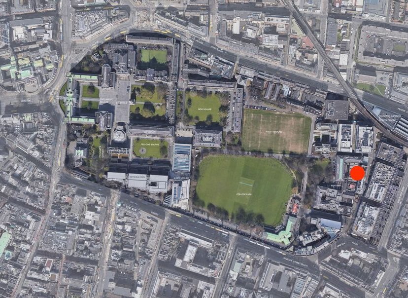 Aerial view of the planned location of the E3 Institute