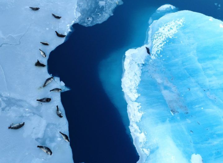 Melting ice in Antarctica
