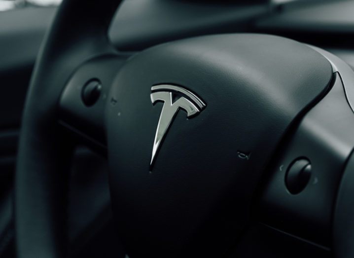 Steering wheel of a Model 3 Tesla. Image: Christopher Lyzcen/Shutterstock
