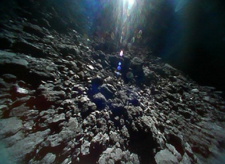 The surface of Ryugu shot by one of the Minerva-II1 rovers.