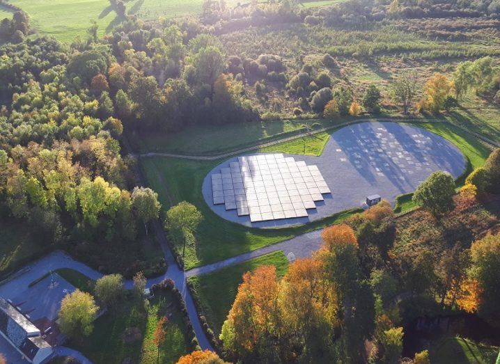 Aerial shot of I-LOFAR taken from a balloon in Birr, Co Offaly.