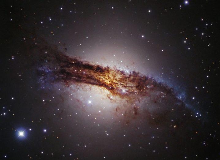 Image of Centauras A, or nearest giant, radio galaxy.