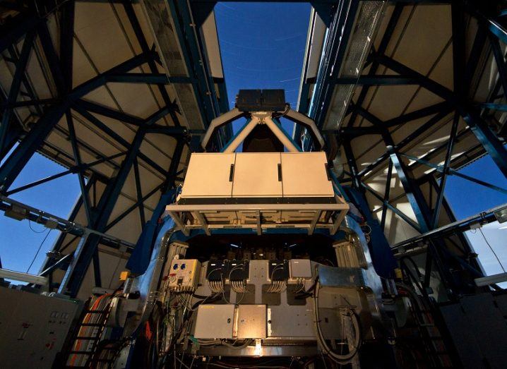 The Very Large Telescope conducting a survey of the night's sky.