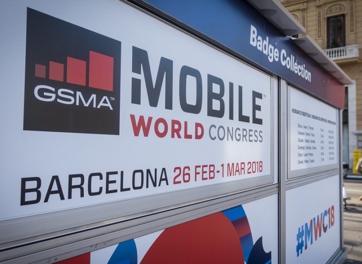 Sign for Mobile World Congress in 2018.