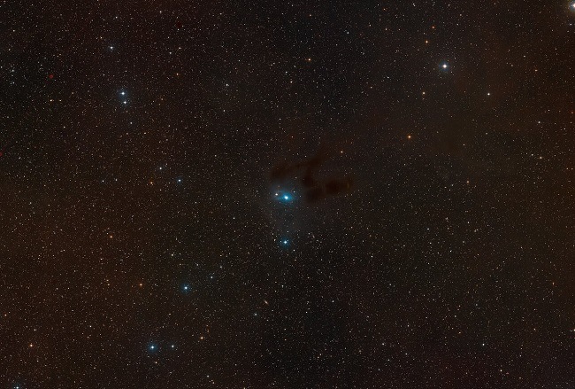 Wide-field view of the region of the sky where AB Aurigae is located.