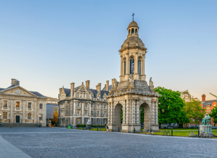 Old buildings on the campus of Trinity College Dublin.