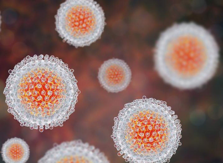 Illustration of the hepatitis C virus.