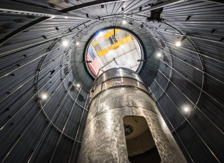 A 13-foot diameter cryogenic storage test tank at NASA.