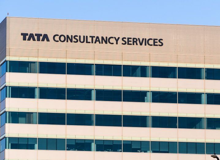 Exterior of a Tata Consultancy Services office block.