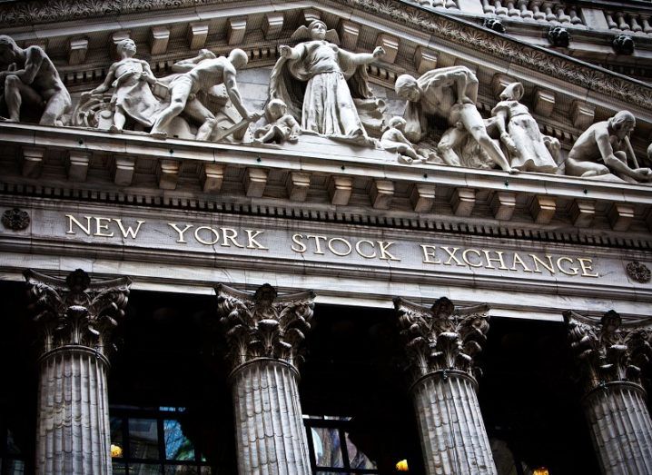 The front building of the New York Stock Exchange.