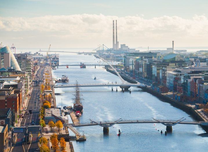 A view over the river Liffey in Dublin’s city centre.