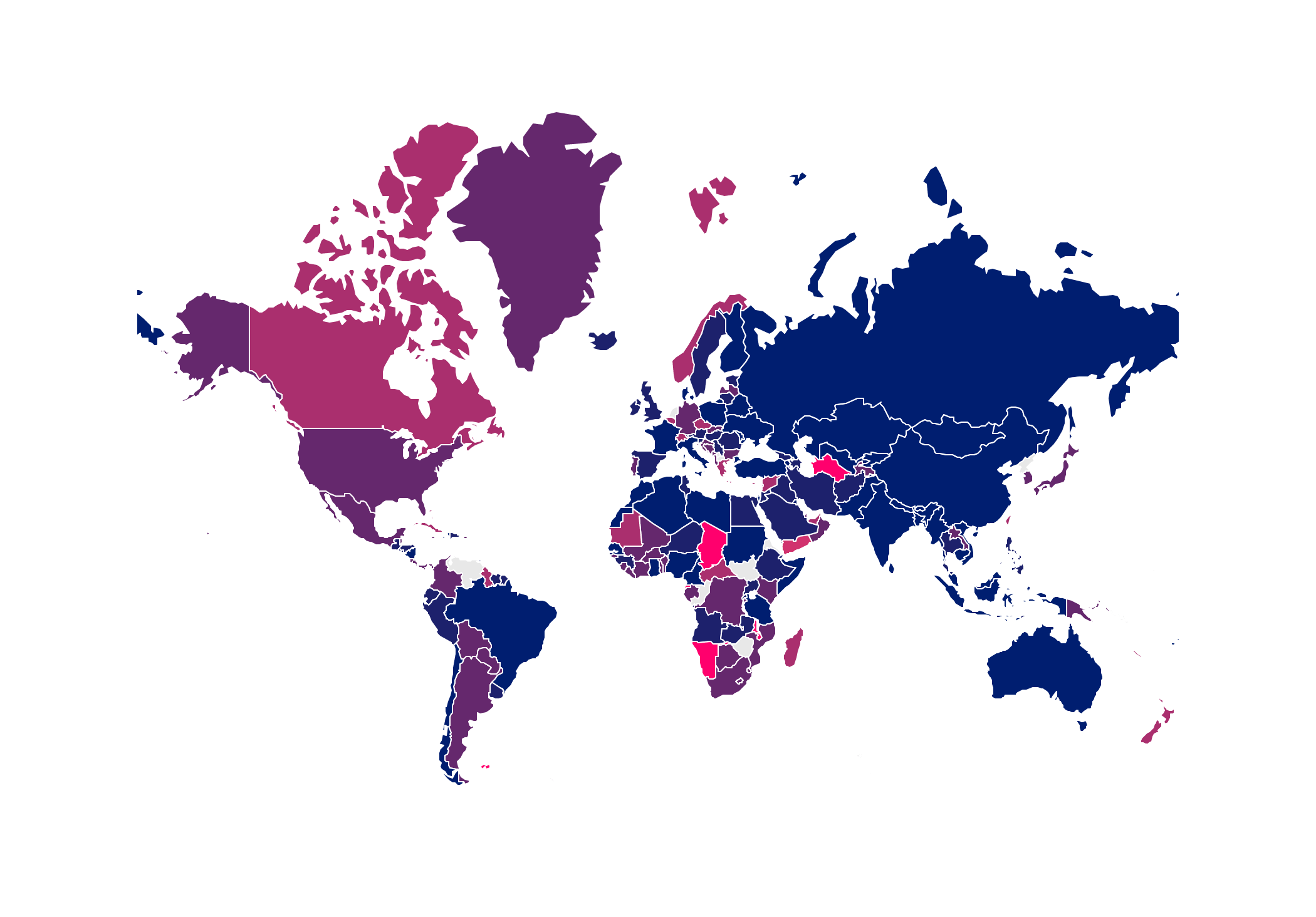 Click to view interactive world map ranking mobile data plans by average cost per 1GB.