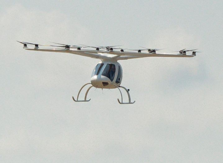 The Volocopter 2X flying at AirVenture 2021.