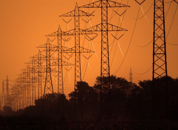 A stock image of power lines.