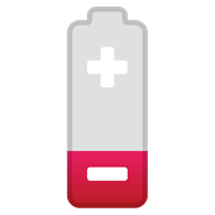 A low-battery emoji.