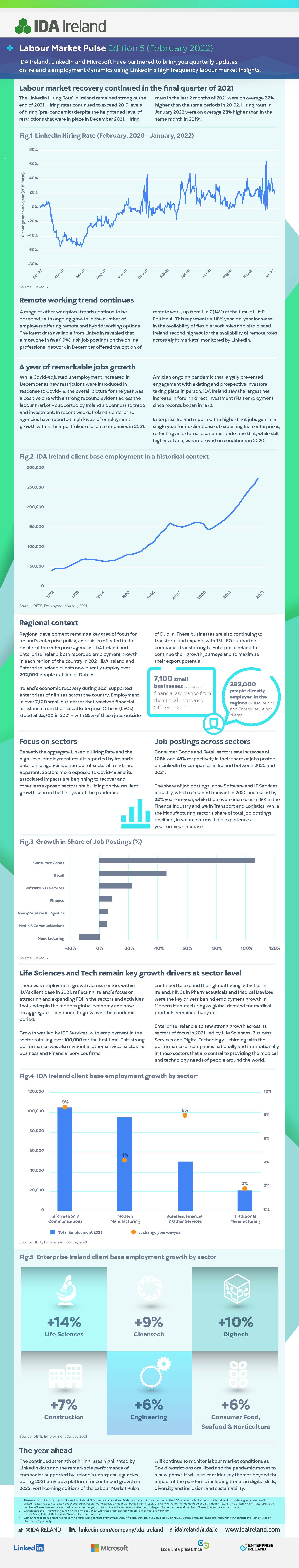 Infographic of IDA Ireland labour market pulse report