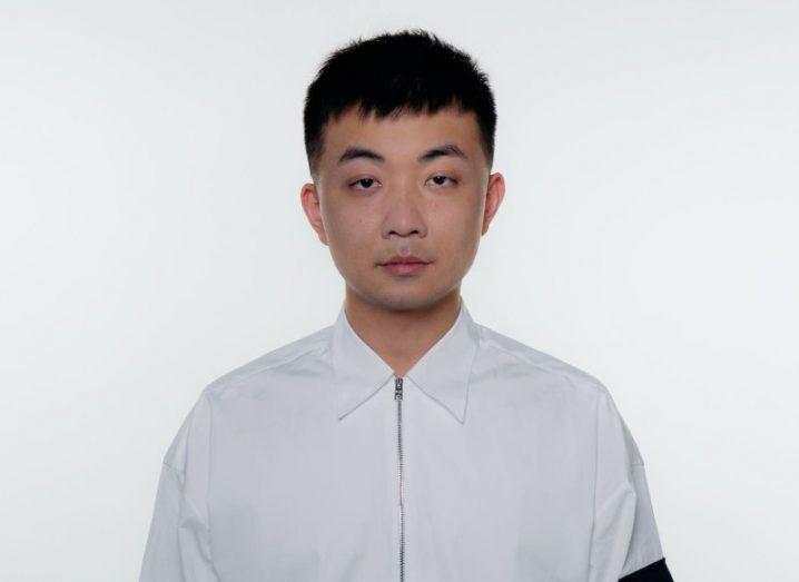 Nothing co-founder Carl Pei in a simple white shirt.