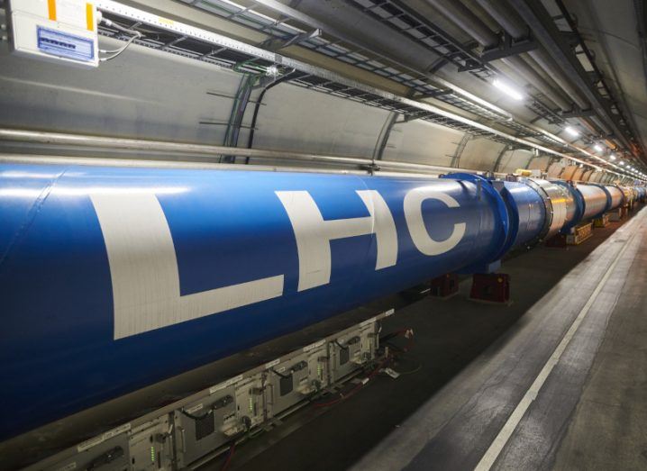 The Large Hadron Collider at the CERN facility near Geneva, Switzerland.