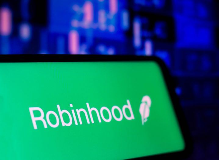 Robinhood app on a smartphone screen.