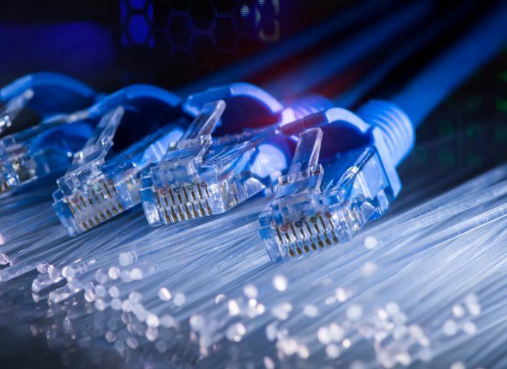 Network cables with fibre optic elements.