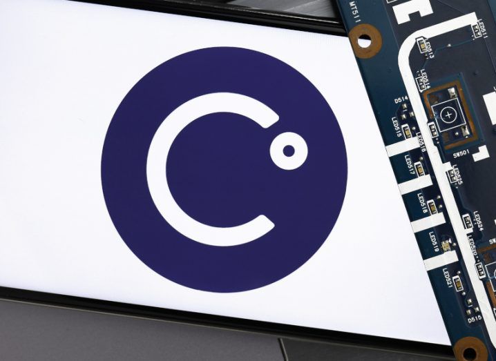 The Celsius Network logo on a smartphone screen.