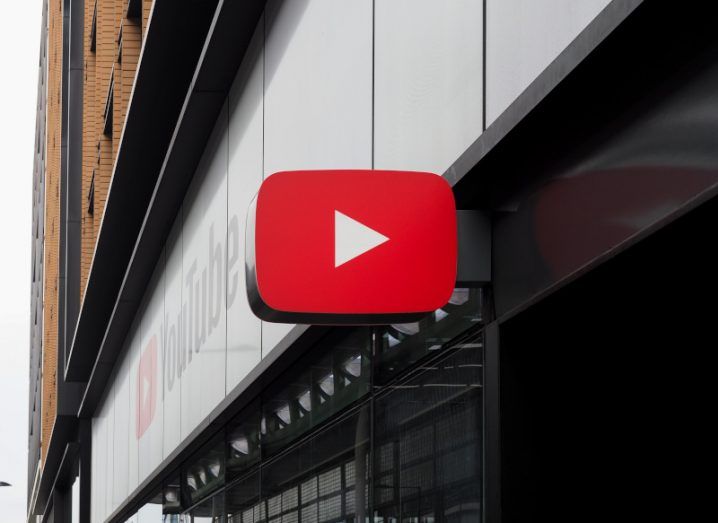 YouTube logo on the side of a building.