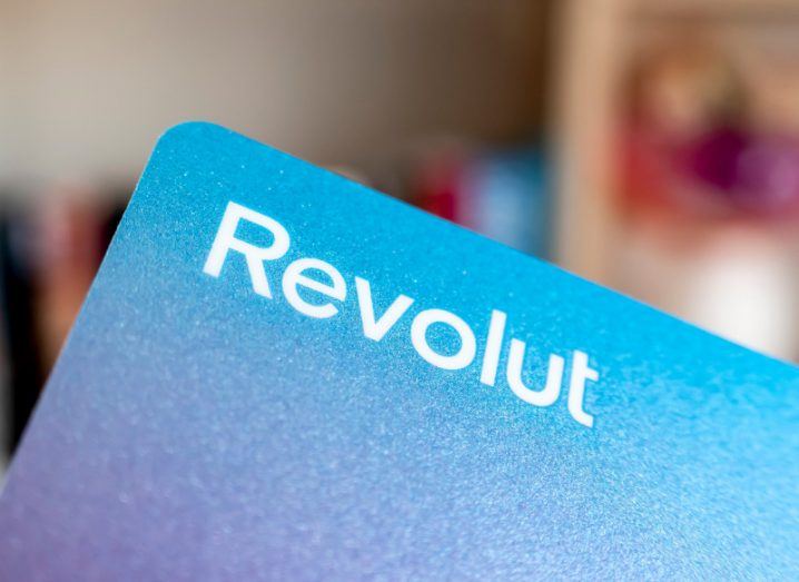 The Revolut logo on a bank card.
