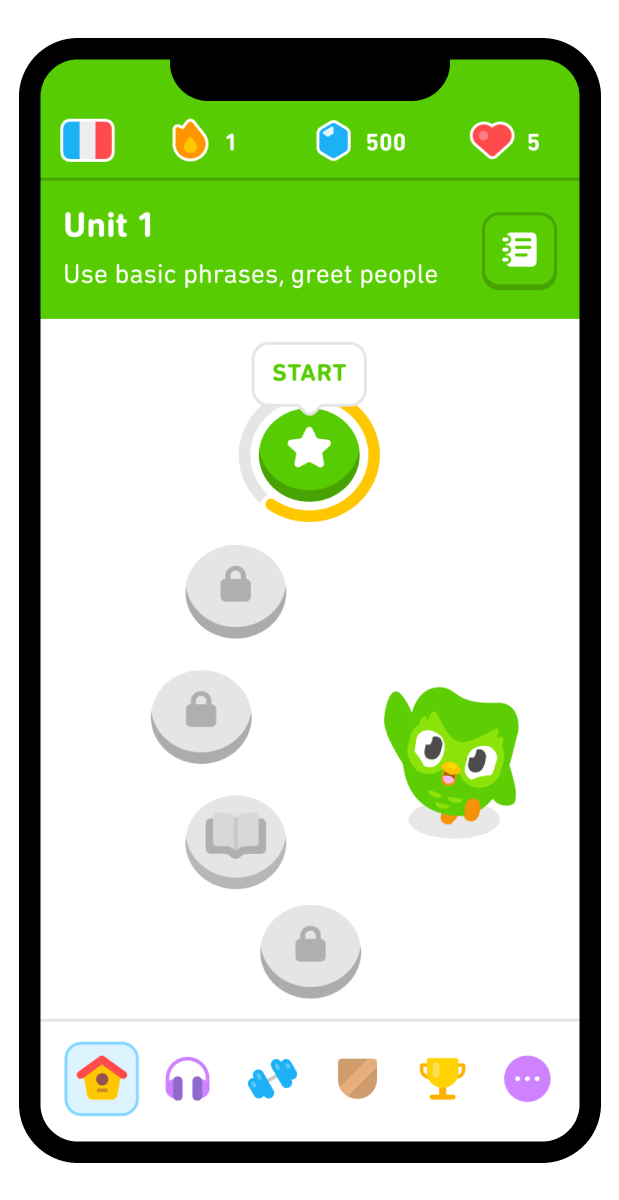 Duolingo New Home Screen