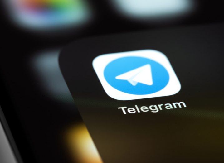Telegram app on a smartphone screen.
