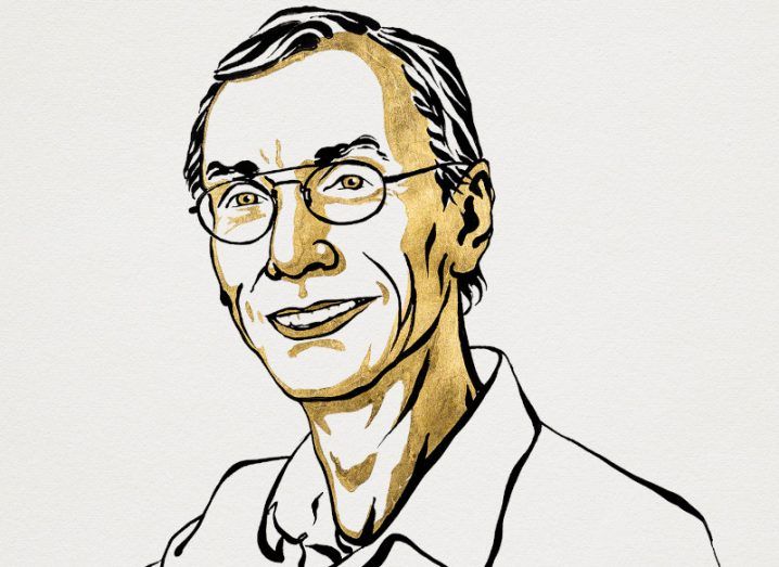 Drawing of Geneticist Svante Pääbo, winner of the 2022 Nobel Prize in Physiology or Medicine.
