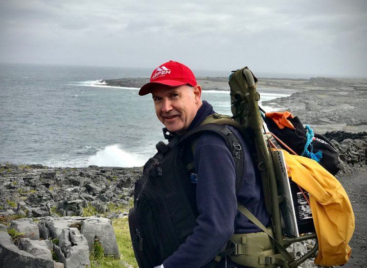 Prof Frédéric Dias along the coast of Inis Meáin off the west coast of Ireland.
