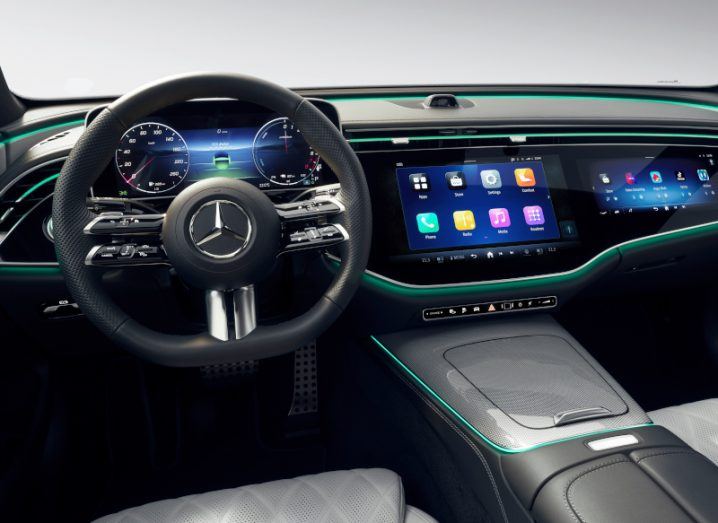 Interior of a Mercedes-Benz vehicle.