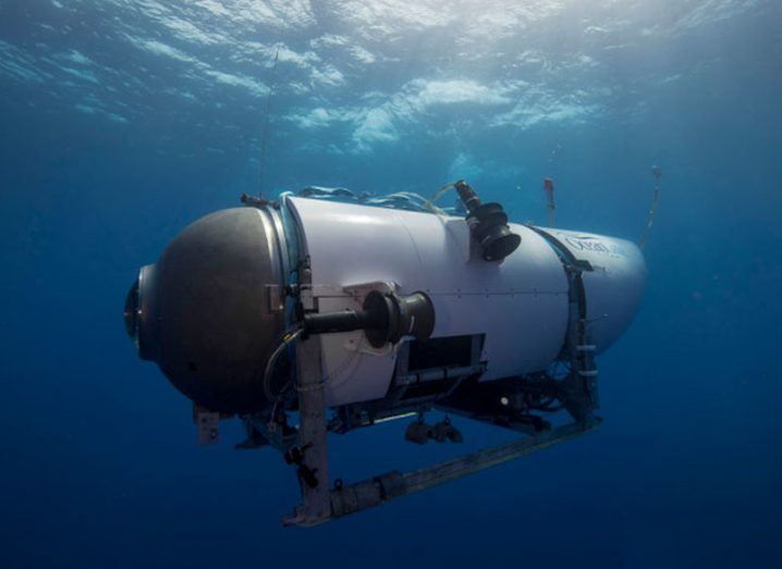 The Titan submersible underwater.
