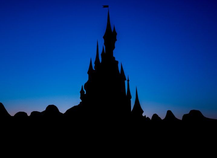 Silhouette of the Disney castle.