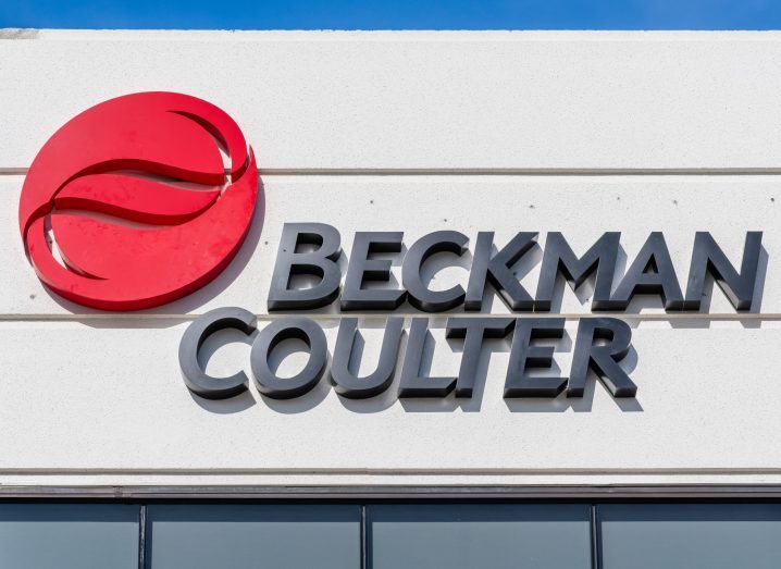 Beckman Coulter logo on a building.