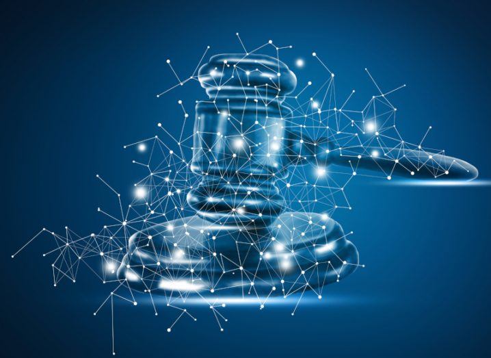 An electronic symbol of law and regulation for big data.