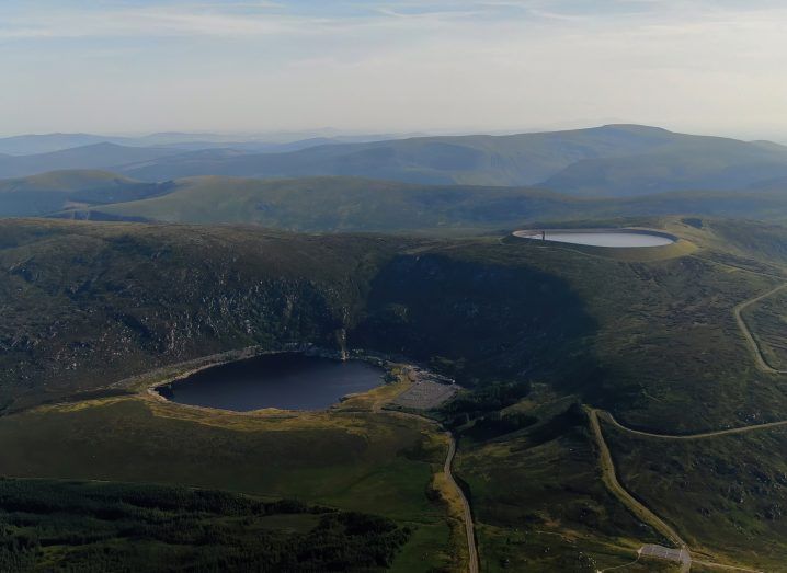 Scenic view of Turlough Hill in County Wicklow, Ireland.