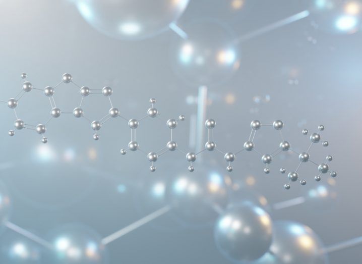 Illustration of various small molecules connected to each other.